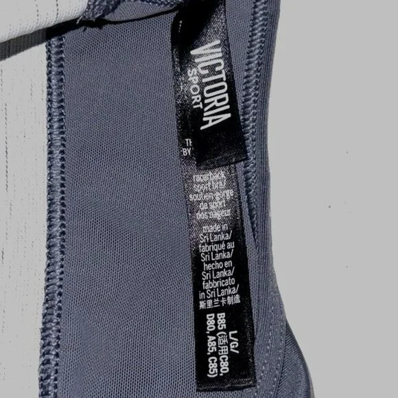 Victoria Sport Womens Racerback Sports Bra Medium Gray - Picture 4 of 5